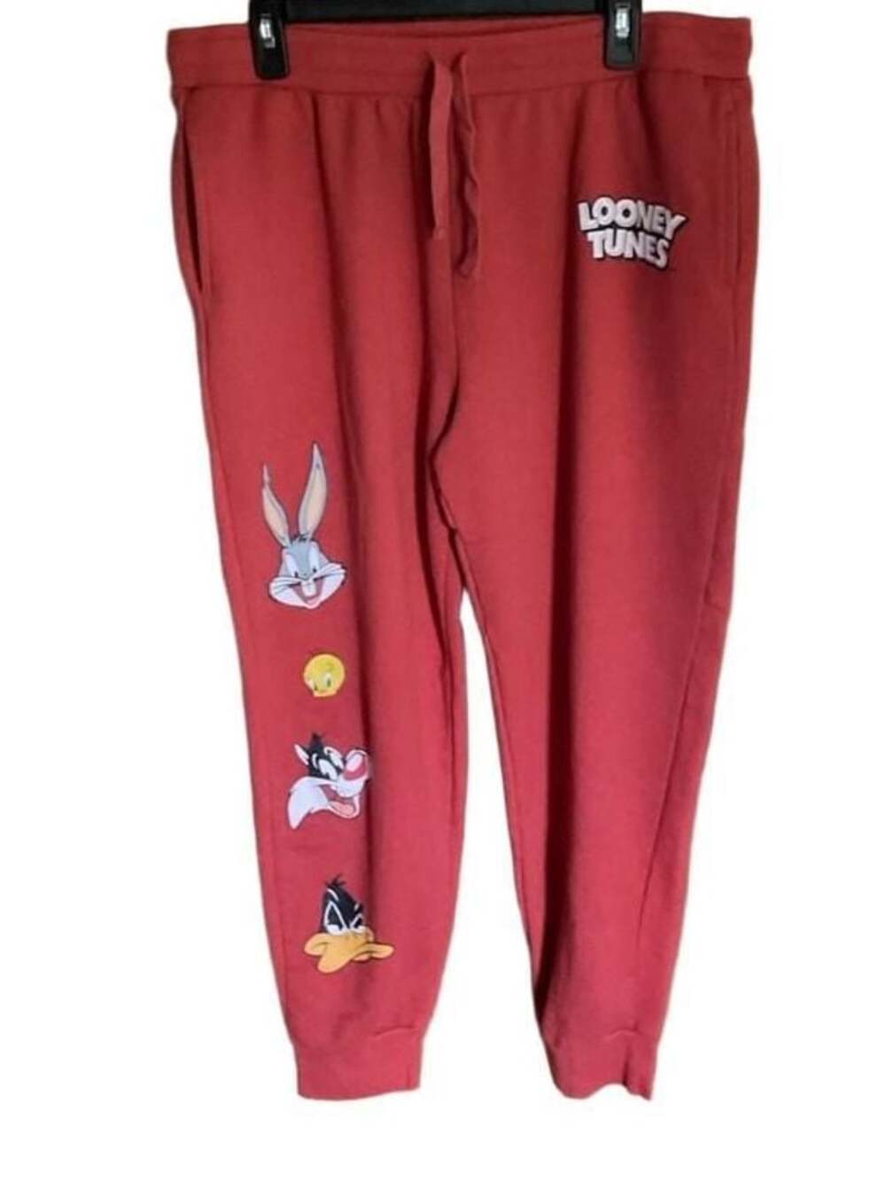 Looney Tunes Red Graphic Joggers 90s Cartooncore XXL